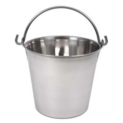 Lindy’s 6-Quart Stainless Steel Bucket, Durable Seamless 6 quarts, Silver