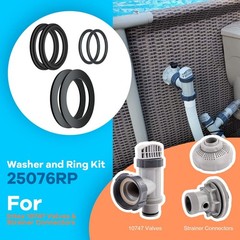 HENMI 25076RP Washer and Ring Kit for 1-1/2in Fittings, 1.5 inches, Black