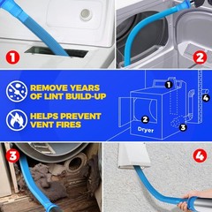 Holikme Dryer Vent Cleaner Kit 2 Pieces – Upgraded 2 Piece Set, Blue