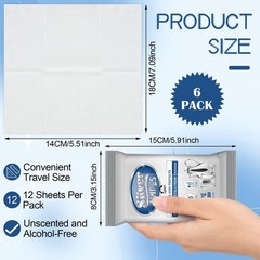 Dimsile 6 Pack/ 72 Pcs Silver Cleaner Wipes Polish 1 Count (Pack of 6)
