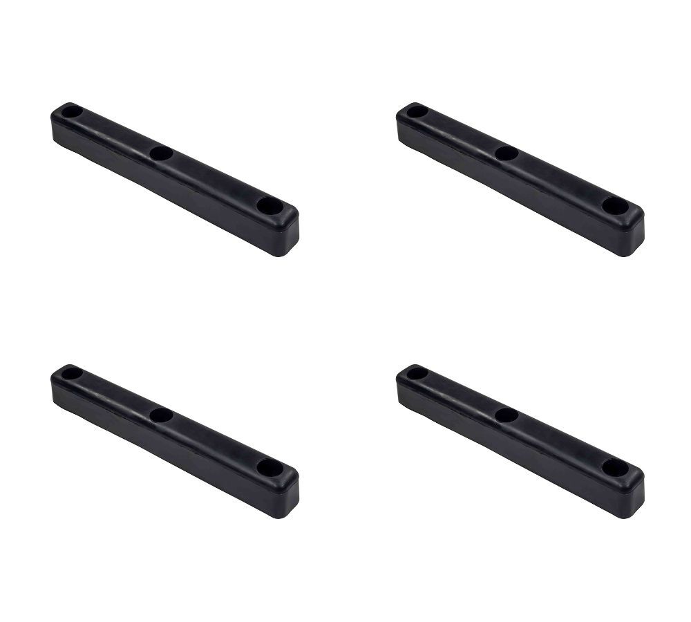 4 Pack 16″x2″x2″ Rectangular Rubber Dock Bumper with 3 Holes Impact Resistant