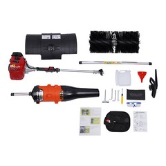 52cc Gas Power Hand Held Sweeper Broom Driveway Turf Artificial Grass Snow Clean