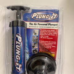 Plung-It Air Powered Plunger LX-00300 Blue Black Drain Opener Sink Toilet Clog