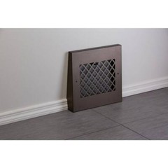 Tuscan 13 in. x 12 in. Steel Gravity Baseboard Floor Regiser, Oil Rubbed Coat