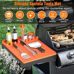 Orange Silicone Grill Mat Compatible with Blackstone Griddle