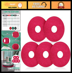 12″ Cleaning Orbiter Pads – 5 Pcs Commercial Floor Buffer & Scrubber for Hardwoo