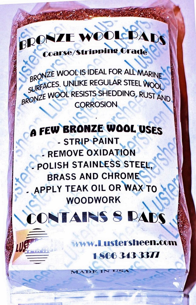 Lustersheen 8 Pad Pack Bronze Wool Grade Coarse