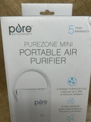 Pure Enrichment PureZone Mini Portable Travel Air Purifier True HEPA Filter 5 Yr