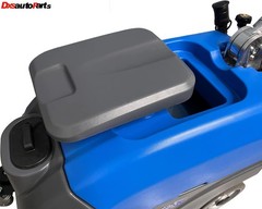 Emotor 15” Brush Foldable Walk Behind Hand Push Floor Scrubber Machine(blue)