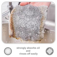 20 Pack Super Absorbent Dish Cloths Coral 9.84 inches x inches, Grey
