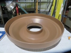 Wausau Tile TF1450 Round Brown Poly Pitch In Lid for Trash Receptacle New OS