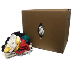 PALLET OF COLORED TSHIRT KNIT RAGS – 50 LBs – 16 BOXES – 800 LB – FREE SHIPPING!