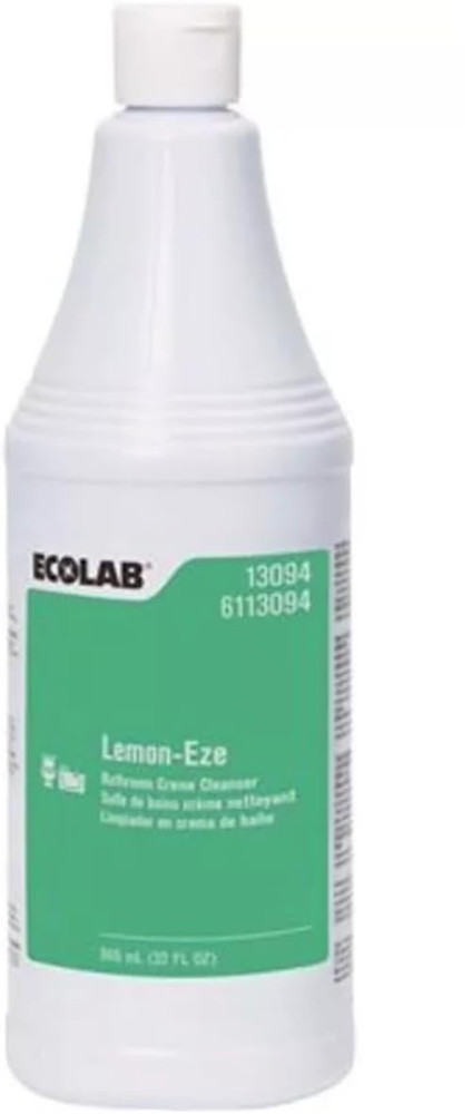 ECOLAB Lemon-Eze Bathroom Creme Cleanser • 13094 •32floz 1 Pack. FREE SHIPPING