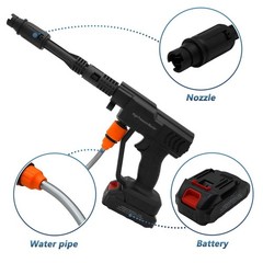 Cordless Pressure Washer, Battery Powered Pressure Washer with 5M Hose, Adjus…