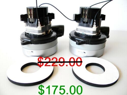 Carpet Cleaning Extractor 2-Stage Vacuum Motors (Set Of 2) W/Gasket