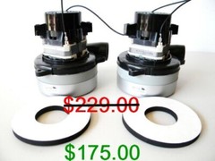 Carpet Cleaning Extractor 2-Stage Vacuum Motors (Set Of 2) W/Gasket