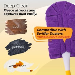 Flammi 360° Fleece Duster Refills for 3 Pack-mixed Color, 3 Color