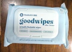 Goodwipes Flushable Wipes Fragrance-Free Ultra Sensitive, 3 Pack 150 Tot. Wipes