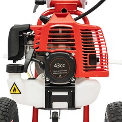 1.7hp Gas Power Walk Behind tractor dirt snow Sweeper Broom Driveway Walkway USA
