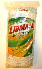 Libman All Purpose Wet Mop Refill #16 Replacement Head Cotton Blend