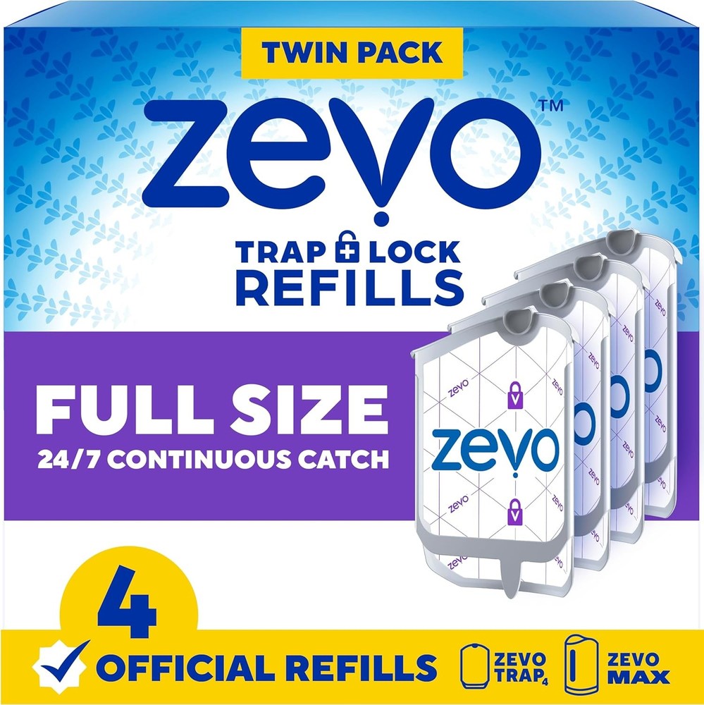 Zevo Flying Insect Trap Official Refill Cartridges – Fits Both Zevo Trap & MAX I