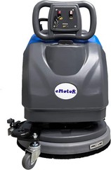Emotor 15” Brush Foldable Walk Behind Hand Push Floor Scrubber Machine(blue)