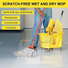 KeFanta 3 Pack Heavy Duty Commercial Mop Head Replacement,Wet Industrial Cott…