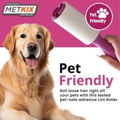 Metkix Refill for Lint Rollers 8 8 Refills (Total 800 Sheets), Pink