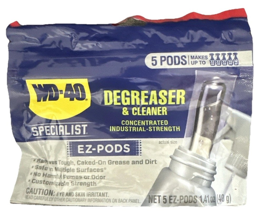 WD-40 Specialist Industrial-Strength Degreaser EZ-PODS 5/CT X 2 Pack NEW NIP