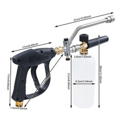 Washing Cleaning Gun w/ Replaceable Pressure Nozzle Pressure Washer Gun 2174PSI