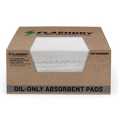 FlashDry Oil-Only Absorbent Pads Fuel Hydrocarbon Spill Cleanup