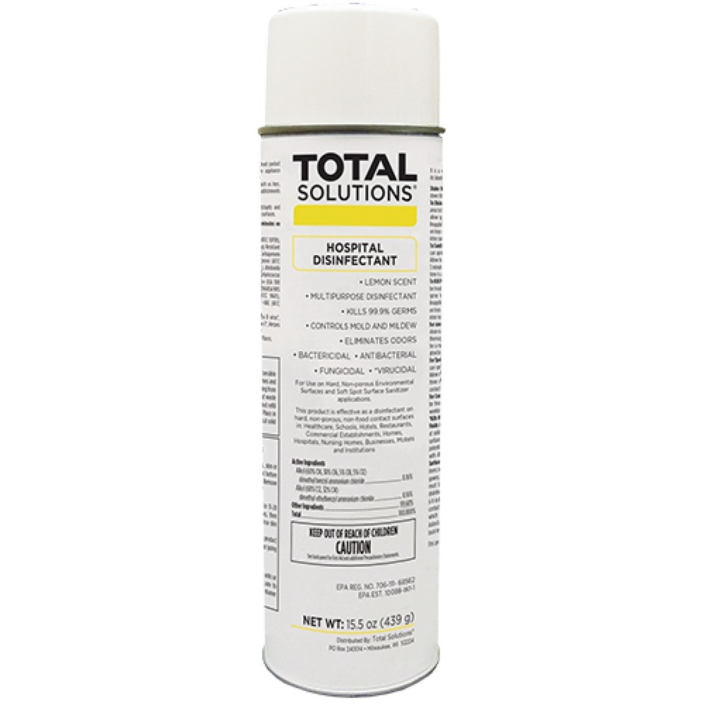 Total Solutions 8421 Hospital Surface Disinfectant, 15.5 OZ wt. 12 SPRAY /CS