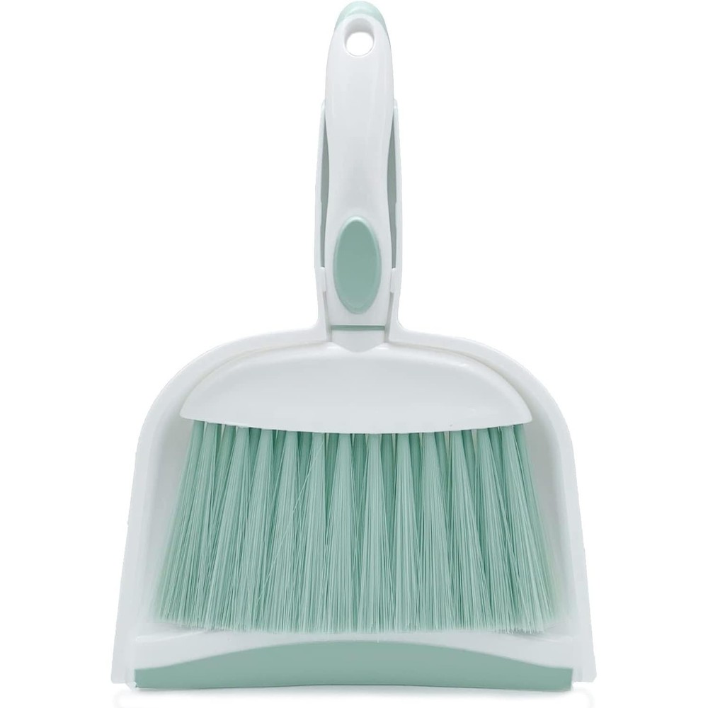 Broom Dustpan Brush Small Dust pan: and 1pcs, Light Green