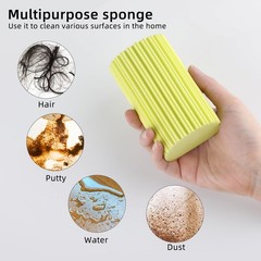 6 PCS Damp Duster Sponge, Magic Sponge Eraser, Reusable Pink,green,grey