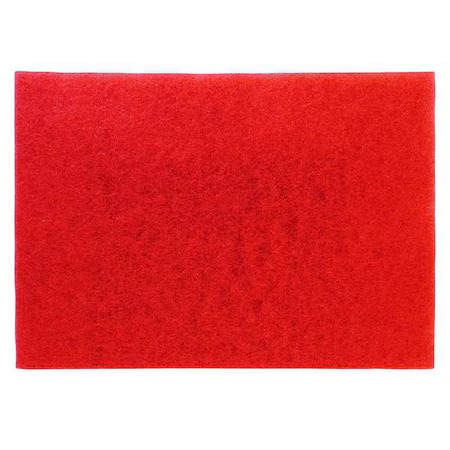 3M 5100-20X14 Buffing Pad, 20 In X 14 In, Red, Pk10