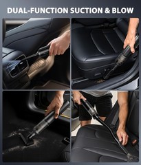 Car Vacuum Portable Cordless Handheld Cleaner 4-in-1 Mini Black