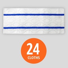 Amazon Basics Wet Mopping Cloth Refills, 24 Count (2 Packs of 12), White