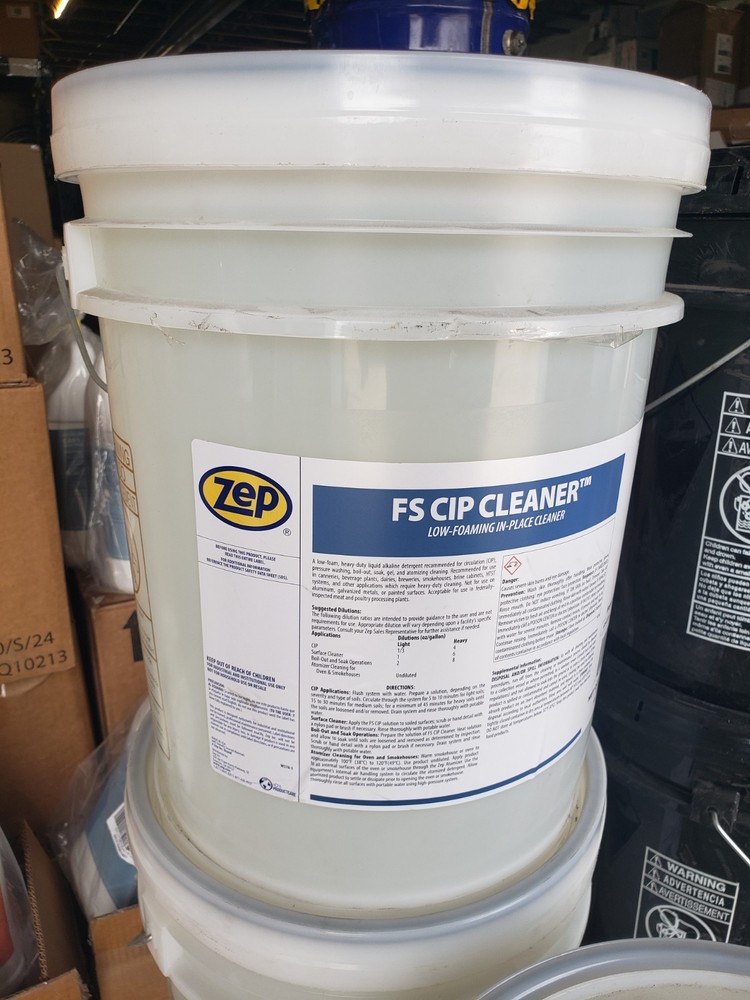 ZEP 166935 FS C.I.P. Low-Foaming In-Place Cleaner 5 gal Bucket