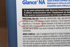 Diversey Glance NA Glass & Multi-Surface Cleaner for J-Fill, Refill, 2.5L