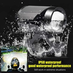 Henlix Motorcycle Driving Lights 15 Watts Double Color Light White/Amber 3