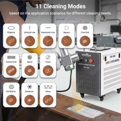 300W Pulse Laser Cleaning Machine Wood Paint Metal Paint Oil Remover 110V 5mj US