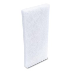 Boardwalk Fine Grade Utility Pad, 4.62 x 10, White, 10/Carton