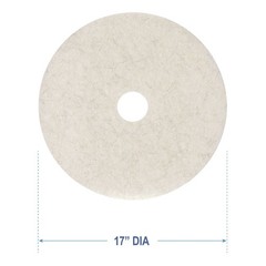 Boardwalk 4017NAT 17 in. Burnishing Floor Pads – Natural White (5/Carton) New