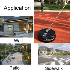 3600PSI,15″Pressure Washer Surface Cleaner Brush Water Broom w/ 2 Extension Wand