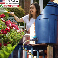 Rain Barrel Spigot PVC Faucet Kit Bulkhead Fitting Ball Valve Hole Saw FROM USA