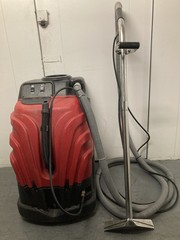 Sanitaire Portable Canister Carpet Extractor w/ Wand & Hose Red/Black