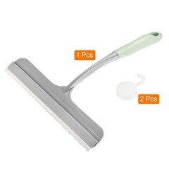 Shower Squeegee Glass Wiper with 2 Hooks 255mm Blue