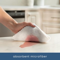 S&T INC. 50 Pack Microfiber Cleaning Cloth with Box, Bulk 50 Pack, White