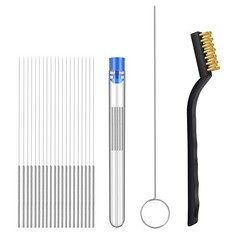 22 Pcs 3D Printer Nozzle Cleaning Kit 1.5mm Cleaner Needle Brush Set