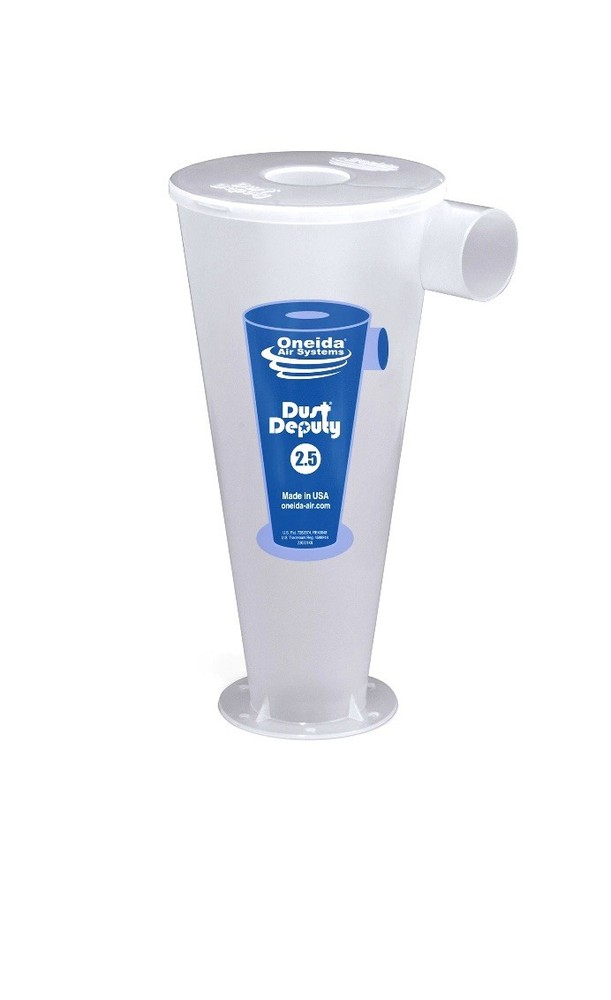 Oneida Air Systems Dust Deputy 2.5 DIY Cyclone Separator, Accessory Only, Clear